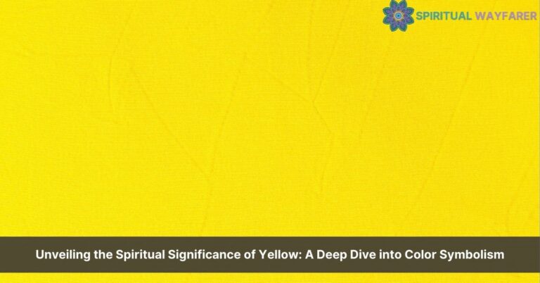 what does the colour yellow mean spiritually