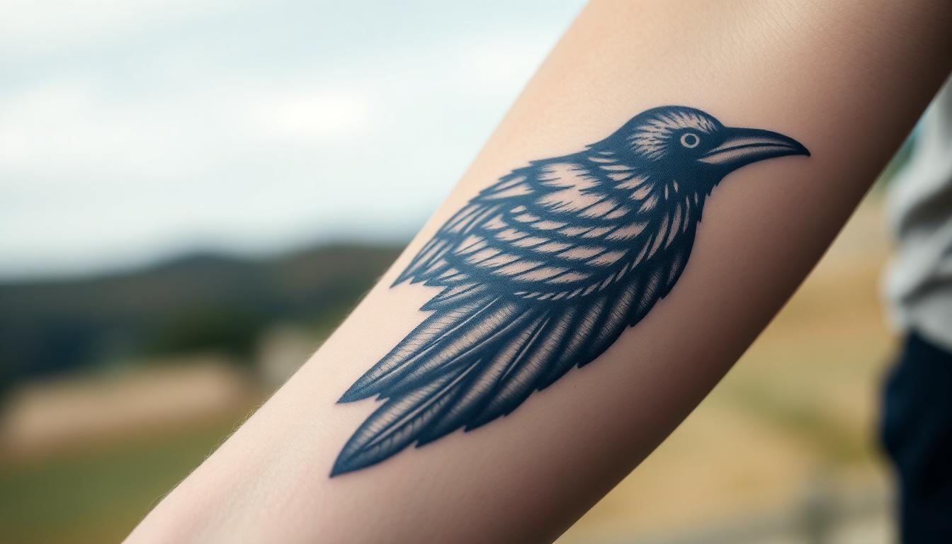 Crow Feather Tattoo Meaning: Wisdom and Transformation in Black Ink Art 6 Crow Feather Tattoo Meaning: Wisdom and Transformation in Black Ink Art 5