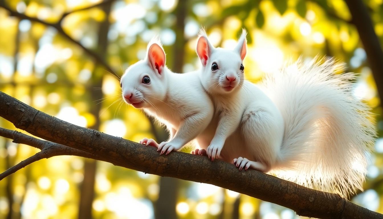 White Albino Squirrels: Rare Messengers of Luck and Spiritual Awakening 4 White Albino Squirrels: Rare Messengers of Luck and Spiritual Awakening 3