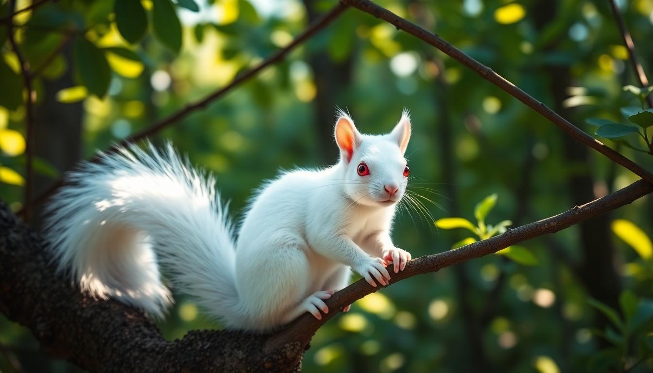 White Albino Squirrels: Rare Messengers of Luck and Spiritual Awakening 2 White Albino Squirrels: Rare Messengers of Luck and Spiritual Awakening 1